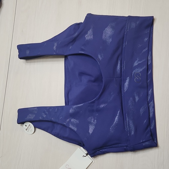 Calia by Carrie Made to Play Bra Foil Animal Navy Sz Small NWT - Picture 5 of 7